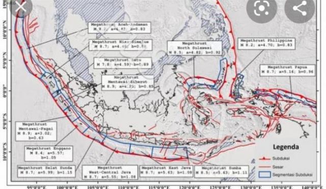 Gempa Megathrust Selat Sunda Bermagnitudo 8,7 Jadi Ancaman yang Sesungguhnya